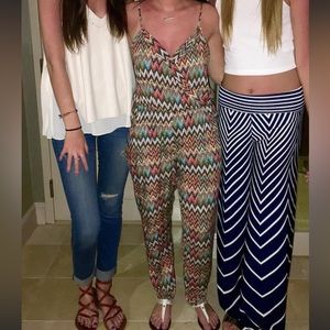 Multicolor chevron jumpsuit